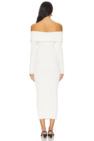 Robe midi en maille Miara