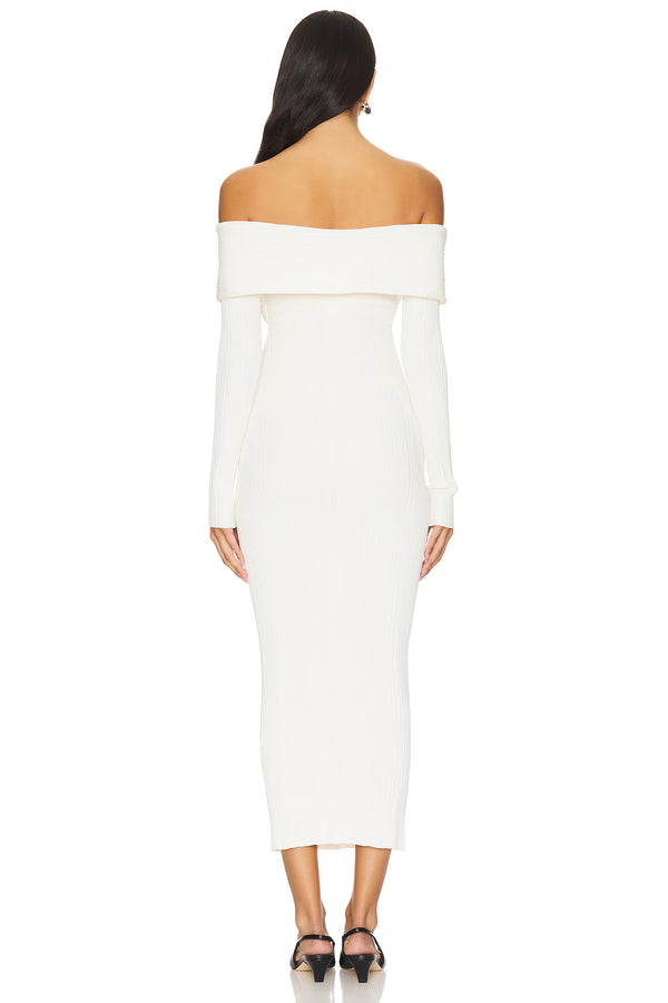 Robe midi en maille Miara