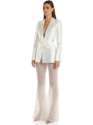 Astraea 2 Sets pearls Blazer and Pants Winteres