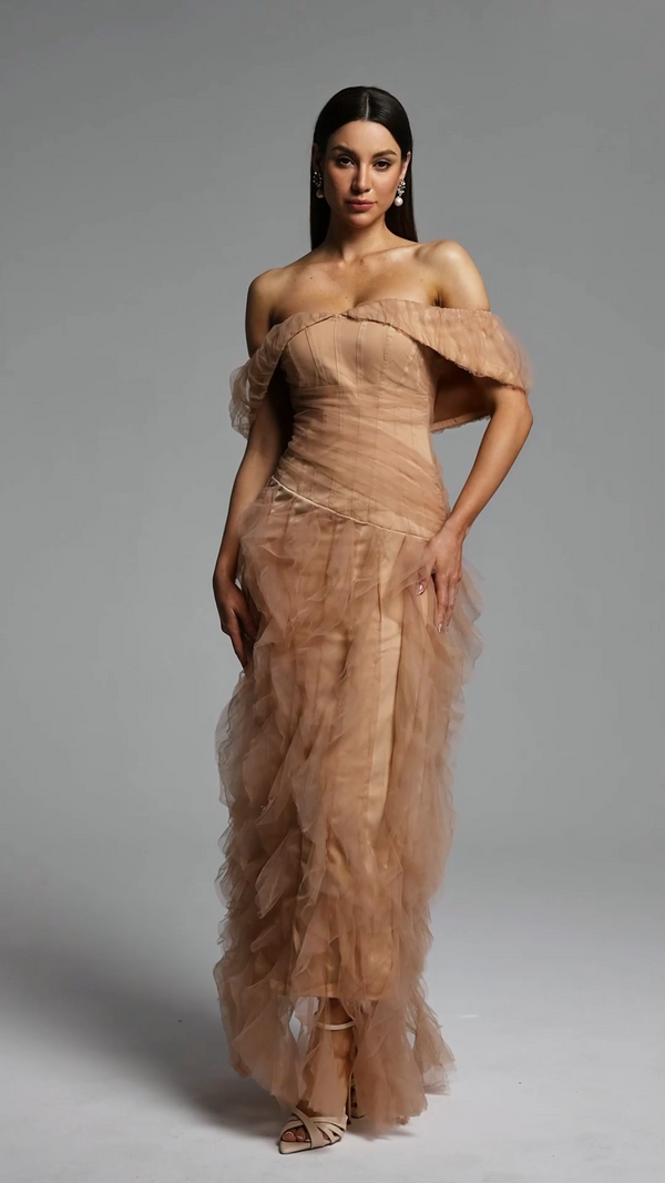 Lysiane Tulle Maxi Dress