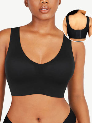 Fitted V-Neck Seamless Bra Tank Top Winteres