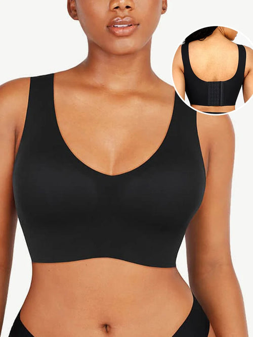 Fitted V-Neck Seamless Bra Tank Top Winteres