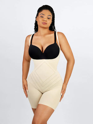 Seamless Liquid Spandex Body Shaper Butt Lifter Shapewear Open-Bust Tummy Trimmer Winteres