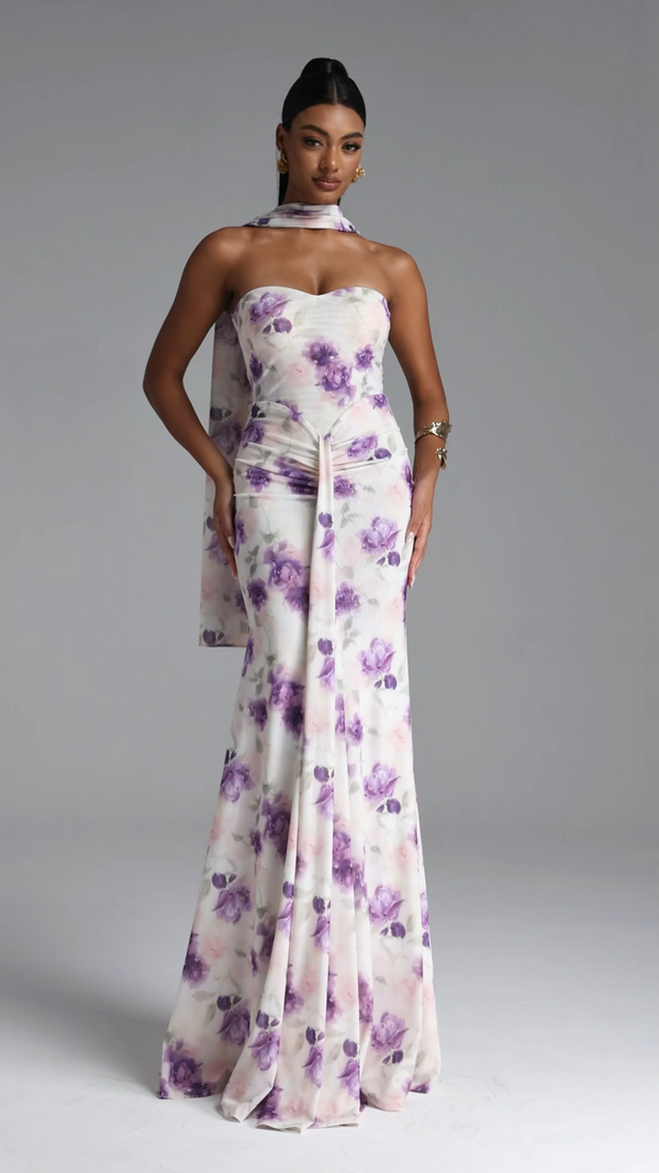 Felicie Mesh Maxi Dress
