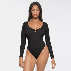 Seamless V-Neck Shapewear Bodysuit – Tummy & Hip Control Winteres