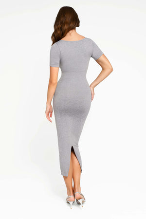 Slim Fit Shapewear Dress with Slit and Built-In Cups Winteres