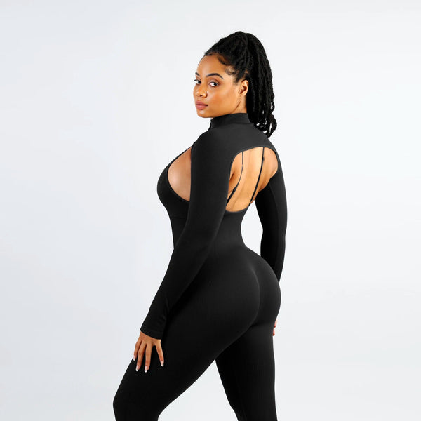 Set Seamless High Stretchy Tummy Control Jumpsuit With Removable cup pads Winteres