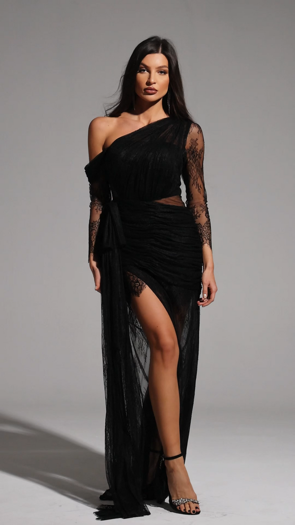 Marianna Mesh Lace Maxi Dress