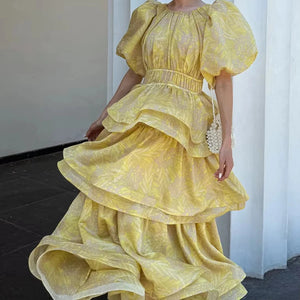 Vintage Puff Sleeve Dress Winteres