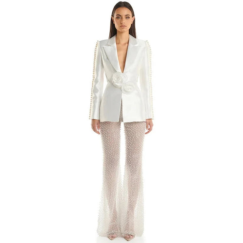 Astraea 2 Sets pearls Blazer and Pants Winteres