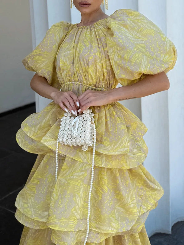 Vintage Puff Sleeve Dress Winteres