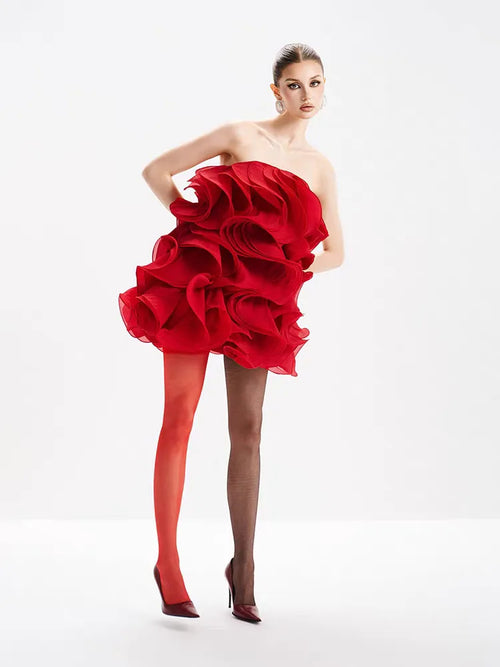 Caleote Chic Short Dress Winteres