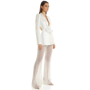 Astraea 2 Sets pearls Blazer and Pants Winteres