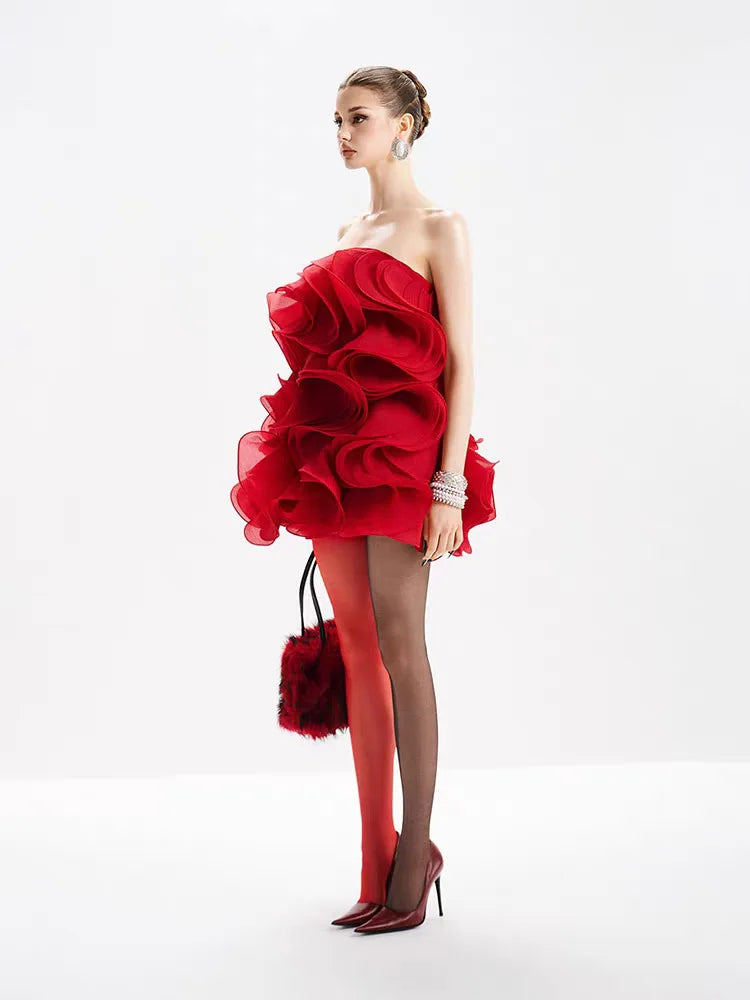 Caleote Chic Short Dress Winteres