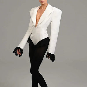 Chic Bodysuits Blazer Winteres