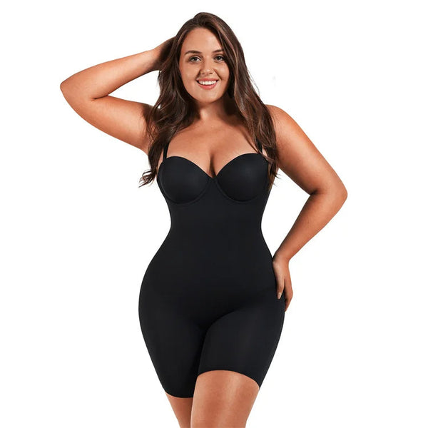 Seamless Bodysuit Shapewear – Open Crotch, Breathable Body Shaper Winteres