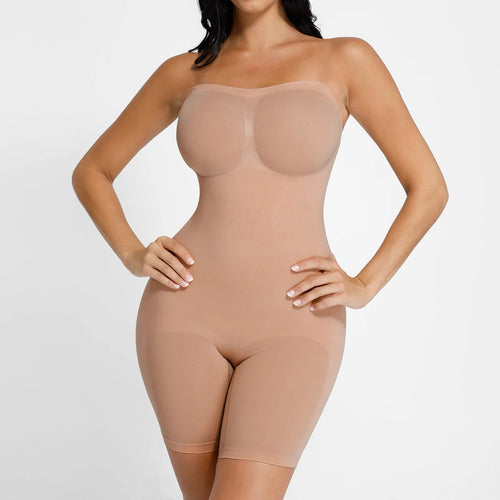 Full Body Shaper Strapless Shapewear Seamless Bodysuit with Tummy Control Winteres