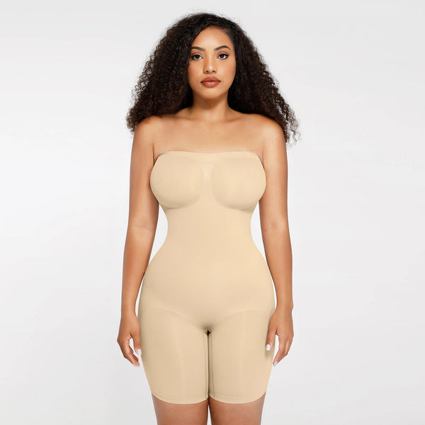 Full Body Shaper Strapless Shapewear Seamless Bodysuit with Tummy Control Winteres