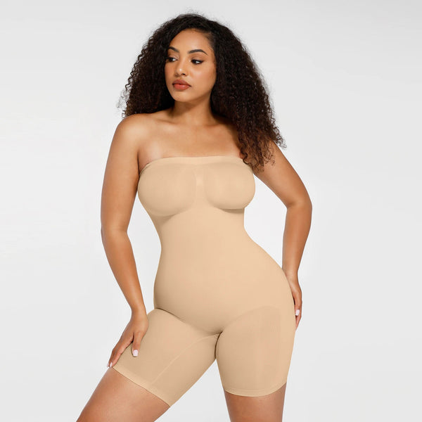 Full Body Shaper Strapless Shapewear Seamless Bodysuit with Tummy Control Winteres
