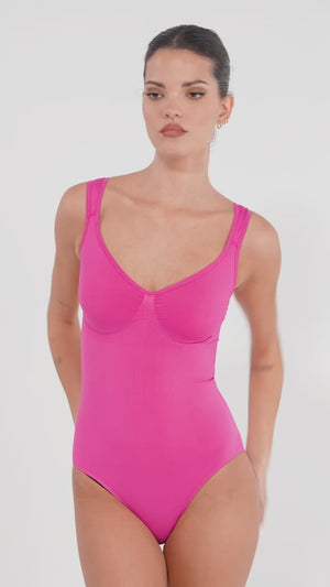 Diamond Neck Seamless Shapewear Bodysuit Tummy Control