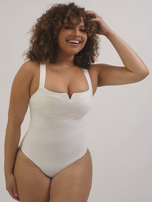 Body gainant une pièce à col carré 