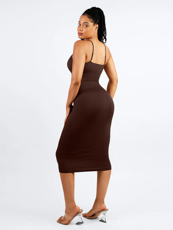 Shapewear  Dress Sleeveless Midi Long Bodycon Casual Winteres