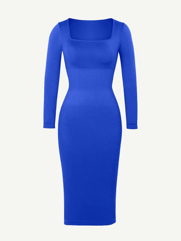 Long Sleeve Bodycon Dress with Built-in Shapewear Winteres