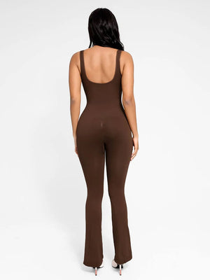 Seamless Square Neck U-Back Flared Jumpsuit Winteres
