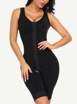 Side Open Crotch Black Lace Body Shaper – Tummy Control Bodysuit Winteres