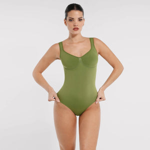 Diamond Neck Seamless Shapewear Bodysuit Tummy Control Body Winteres